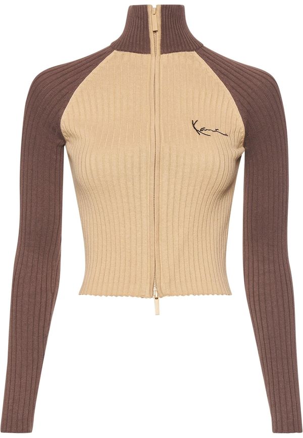 Karl Kani Karl Kani Плетена жилетка 'KW234-036-1 KK'  цвят "пясък" / шоколад