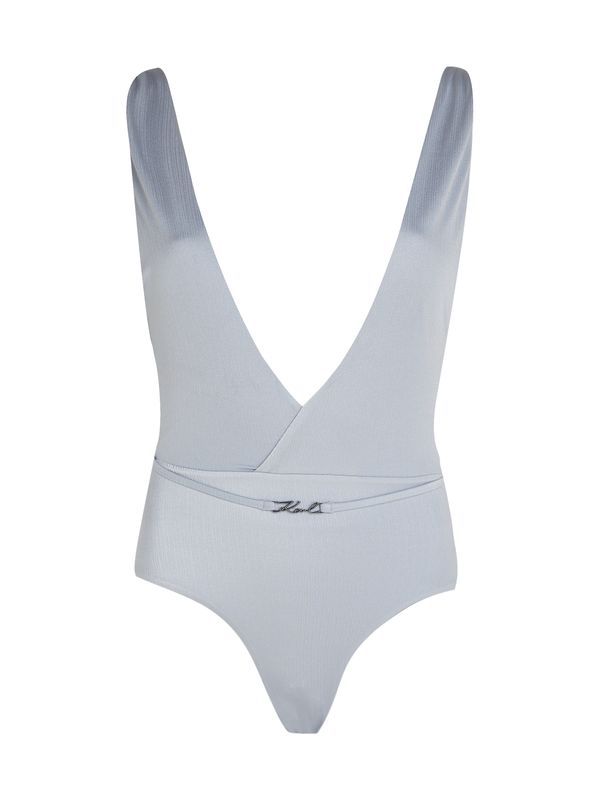 Karl Lagerfeld Karl Lagerfeld Бански костюм 'Dna Shiny'  сребърно