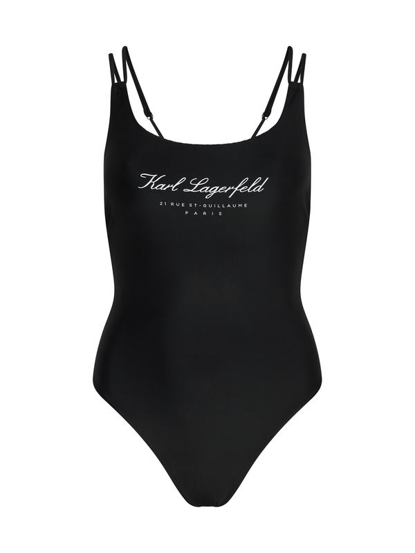 Karl Lagerfeld Karl Lagerfeld Бански костюм 'Hotel'  черно / бяло