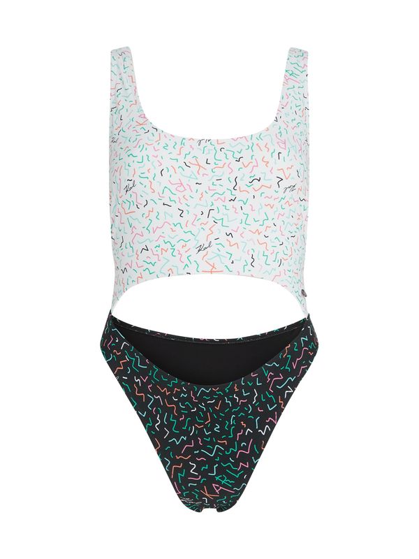 Karl Lagerfeld Karl Lagerfeld Бански костюм  оранжево / розово / черно / бяло