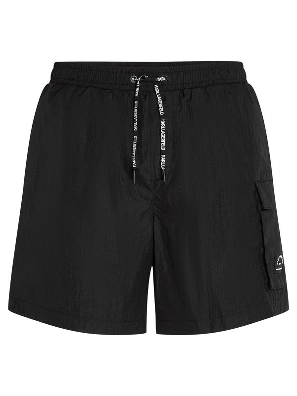 Karl Lagerfeld Karl Lagerfeld Борд шорти 'Rue St-Guillaume'  черно / бяло