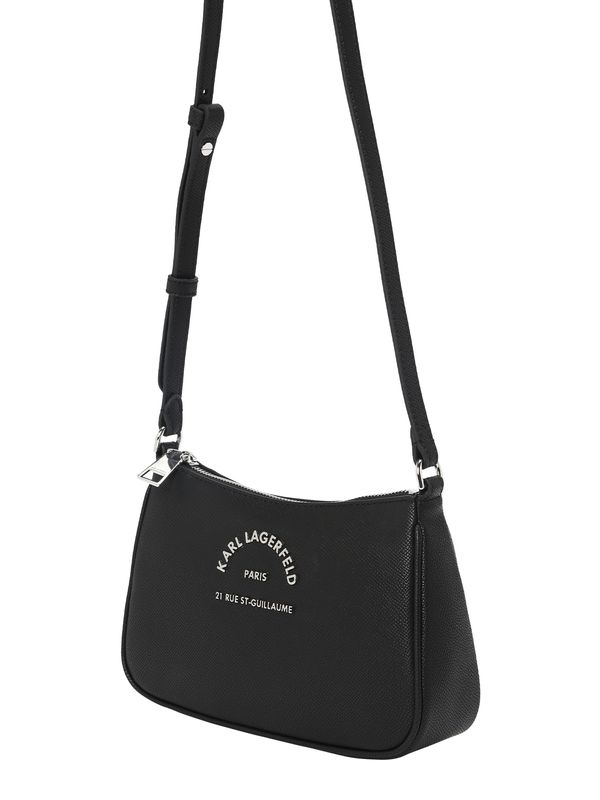 Karl Lagerfeld Karl Lagerfeld Чанта с презрамки 'Rue St-Guillaume'  черно / сребърно