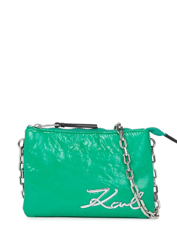 Karl Lagerfeld Karl Lagerfeld Чанта с презрамки  зелено / сребърно
