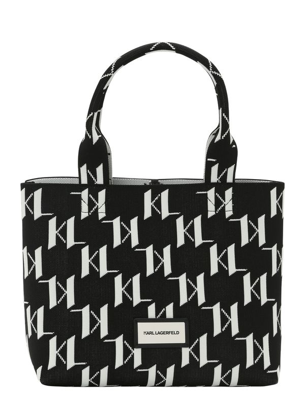 Karl Lagerfeld Karl Lagerfeld "Чанта тип ""Shopper"""  черно / мръсно бяло