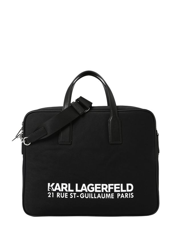 Karl Lagerfeld Karl Lagerfeld Чанта за лаптоп  черно / бяло