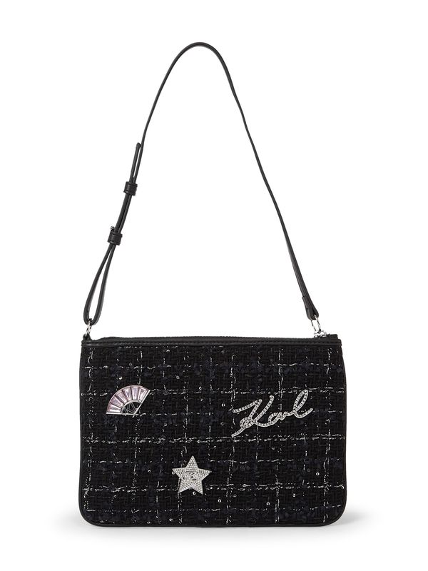 Karl Lagerfeld Karl Lagerfeld Чанта за през рамо  черно / сребърно