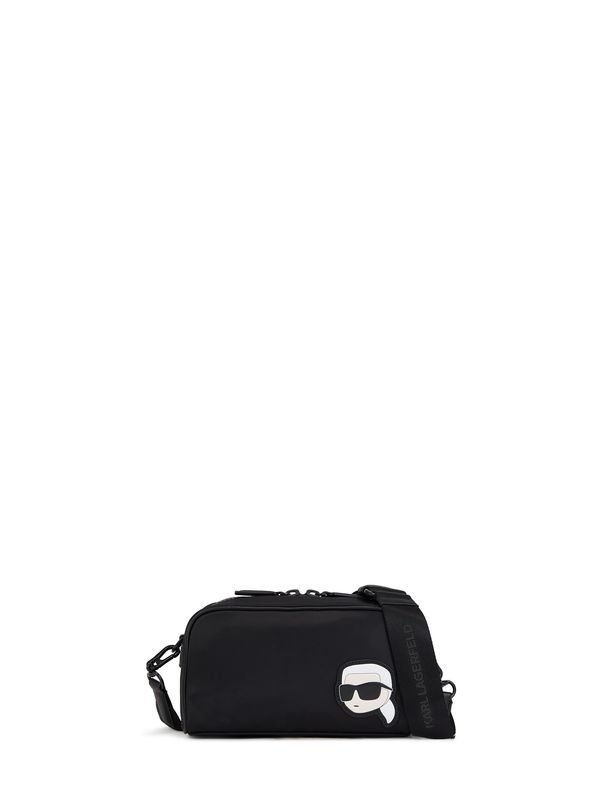 Karl Lagerfeld Karl Lagerfeld Чанта за през рамо тип преметка 'Ikonik'  черно / бяло