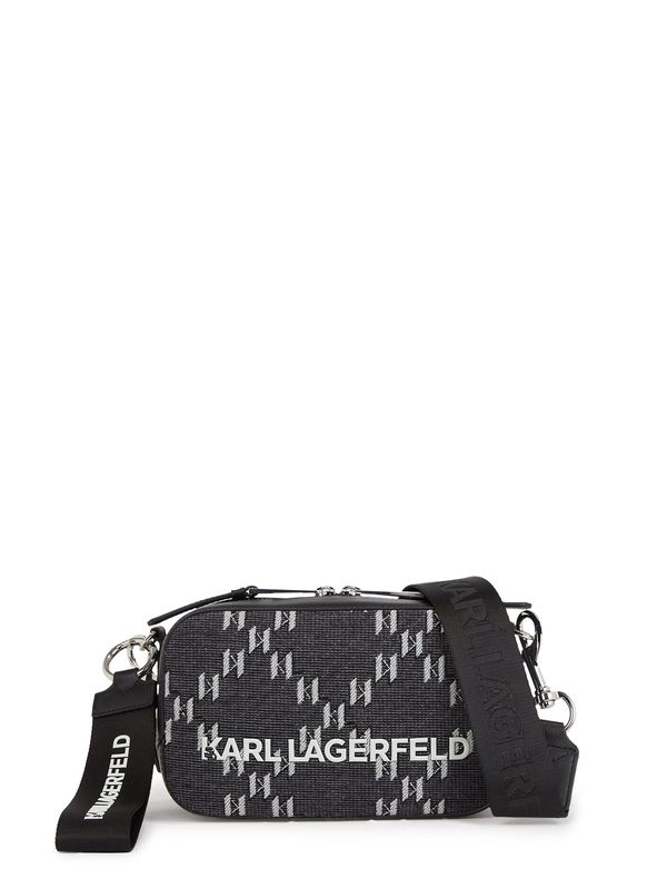 Karl Lagerfeld Karl Lagerfeld Чанта за през рамо тип преметка  сиво / бяло