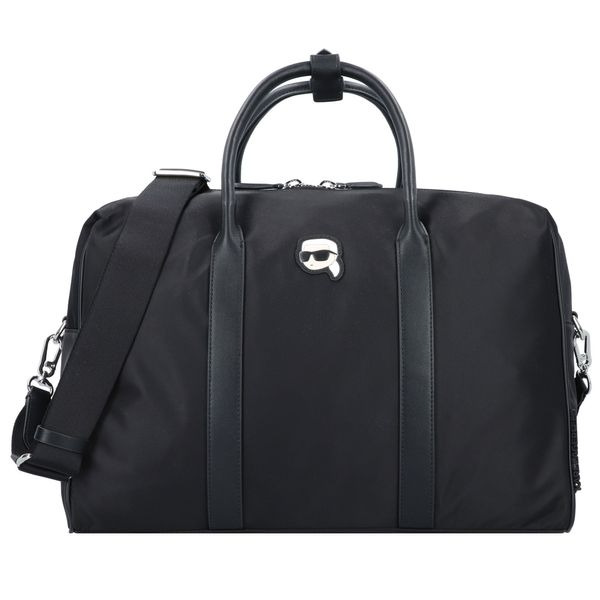 Karl Lagerfeld Karl Lagerfeld "Чанта за пътуване тип ""Weekender"""  светлобежово / черно / бяло