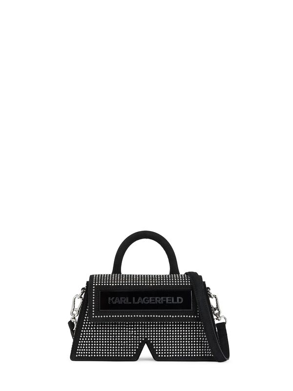 Karl Lagerfeld Karl Lagerfeld Дамска чанта 'Crystal'  черно / сребърно
