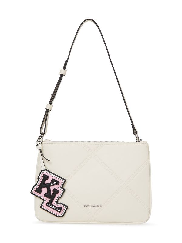 Karl Lagerfeld Karl Lagerfeld Дамска чанта 'Ikonik'  светлорозово / черно / сребърно / мръсно бяло