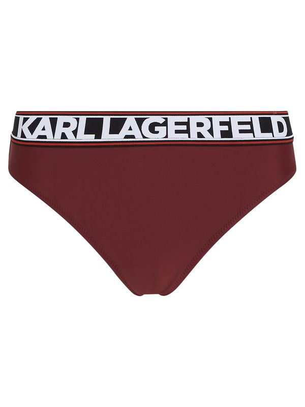 Karl Lagerfeld Karl Lagerfeld Долнище на бански тип бикини  бургундово червено / черно / бяло