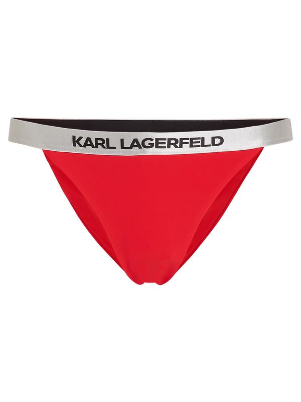 Karl Lagerfeld Karl Lagerfeld Долнище на бански тип бикини  червено / черно / сребърно