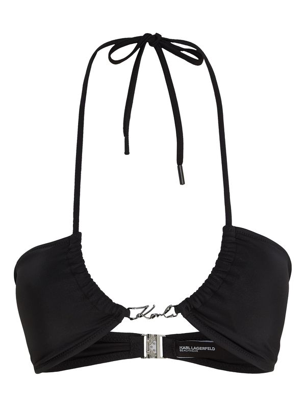 Karl Lagerfeld Karl Lagerfeld Горнище на бански  черно / сребърно