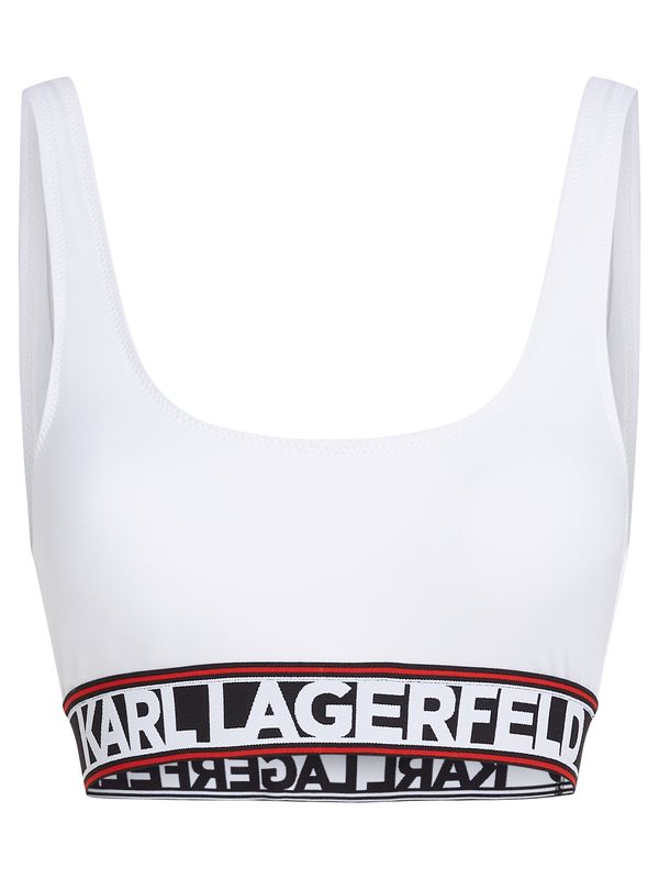 Karl Lagerfeld Karl Lagerfeld Горнище на бански 'Elongated'  червено / черно / бяло