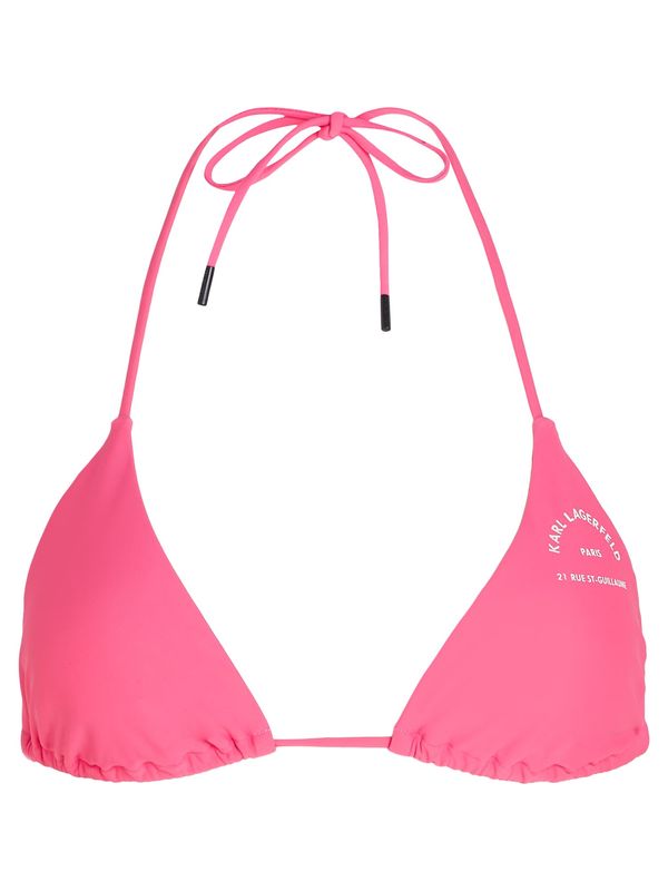 Karl Lagerfeld Karl Lagerfeld Горнище на бански 'Rue St-Guillaume'  розово / бяло
