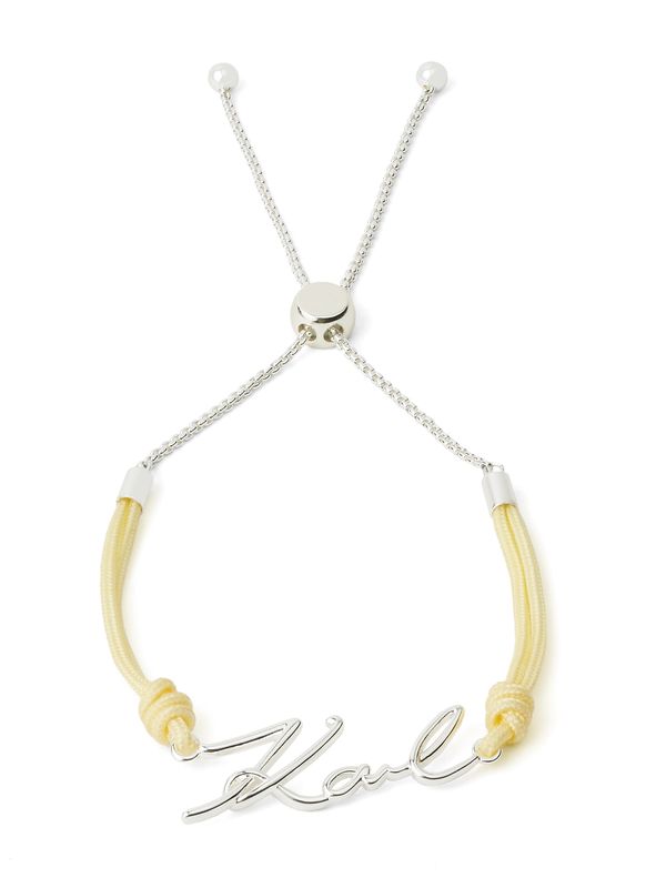 Karl Lagerfeld Karl Lagerfeld Гривна  пастелно жълто / сребърно