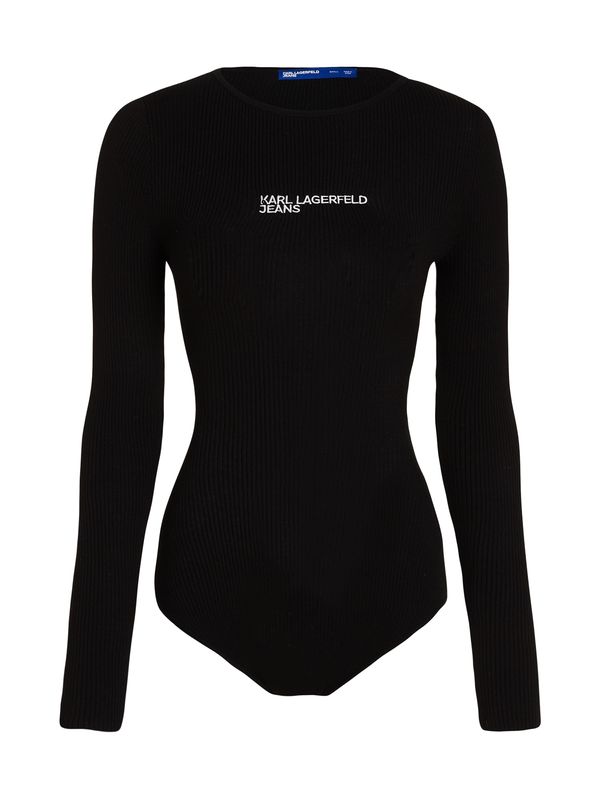 KARL LAGERFELD JEANS KARL LAGERFELD JEANS Блуза боди  черно / бяло