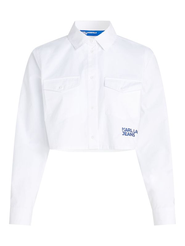 KARL LAGERFELD JEANS KARL LAGERFELD JEANS Блуза  кралско синьо / бяло