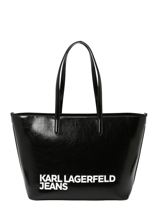 KARL LAGERFELD JEANS KARL LAGERFELD JEANS "Чанта тип ""Shopper"""  черно / бяло
