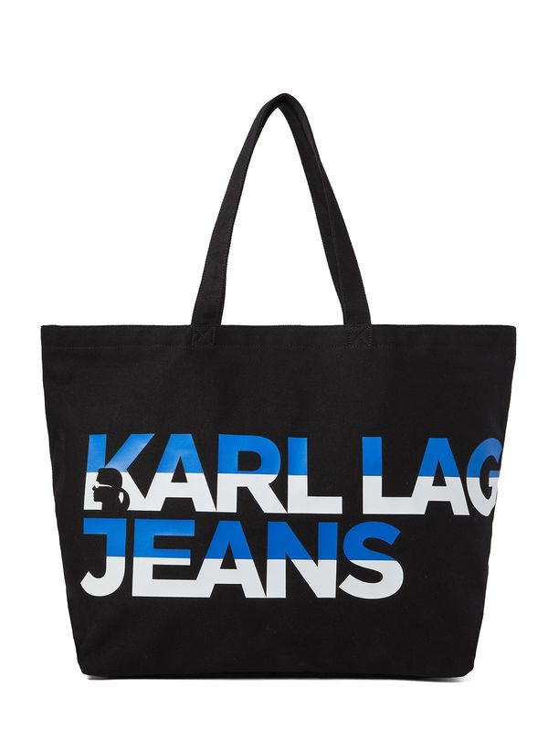KARL LAGERFELD JEANS KARL LAGERFELD JEANS "Чанта тип ""Shopper"""  синьо / черно / бяло