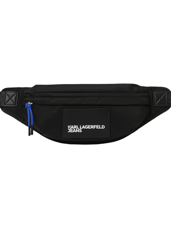 KARL LAGERFELD JEANS KARL LAGERFELD JEANS Чанта за кръста  черно / мръсно бяло