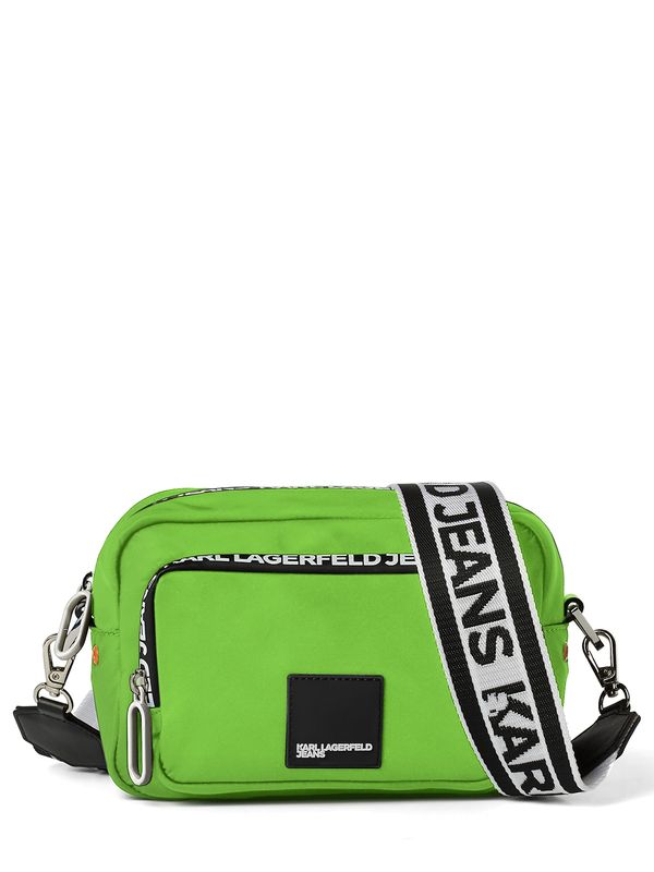 KARL LAGERFELD JEANS KARL LAGERFELD JEANS Чанта за през рамо тип преметка  зелено / черно / бяло