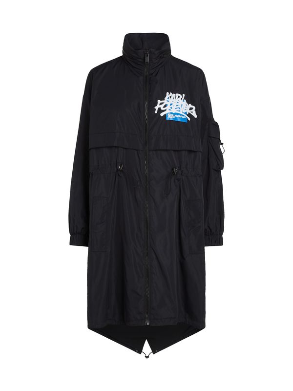 KARL LAGERFELD JEANS KARL LAGERFELD JEANS Преходна парка 'Crapule2000'  светлосиньо / черно / бяло