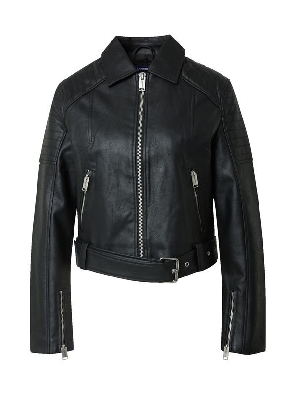 KARL LAGERFELD JEANS KARL LAGERFELD JEANS Преходно яке  черно / сребърно