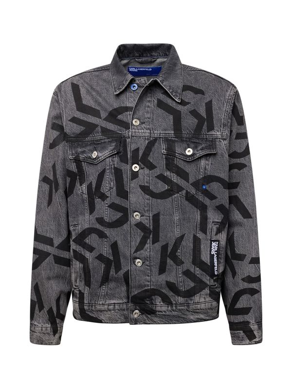KARL LAGERFELD JEANS KARL LAGERFELD JEANS Преходно яке  синьо / сив деним / черно / бяло