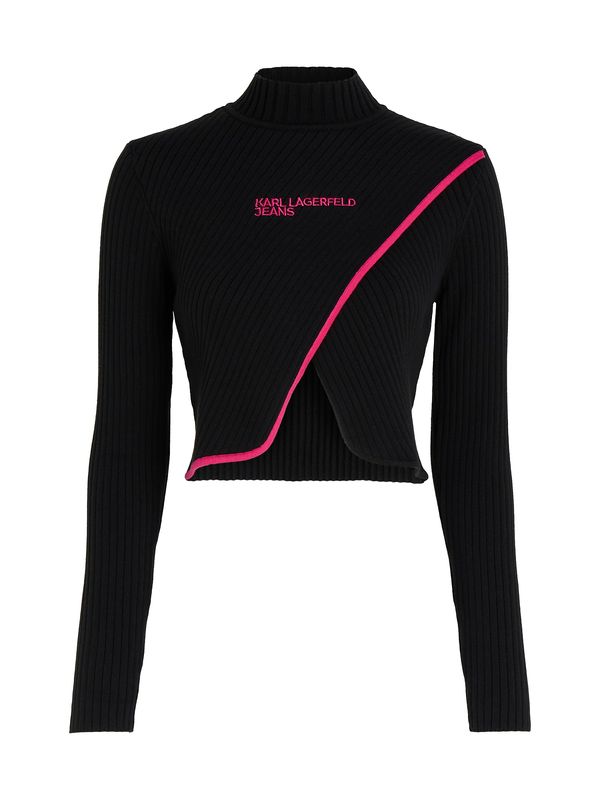 KARL LAGERFELD JEANS KARL LAGERFELD JEANS Пуловер  розово / черно