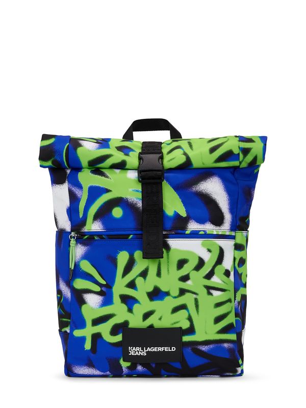 KARL LAGERFELD JEANS KARL LAGERFELD JEANS Раница 'Crapule2000'  синьо / зелено / черно / бяло