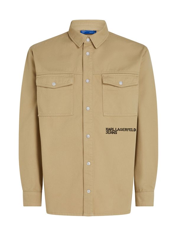 KARL LAGERFELD JEANS KARL LAGERFELD JEANS Риза  светлокафяво / черно