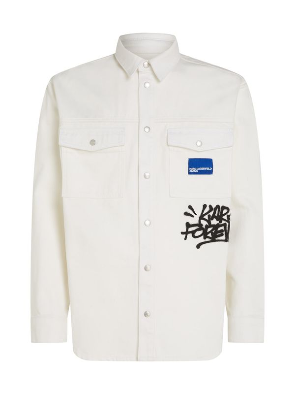 KARL LAGERFELD JEANS KARL LAGERFELD JEANS Риза 'X Crapule2000'  тъмносиньо / черно / бяло