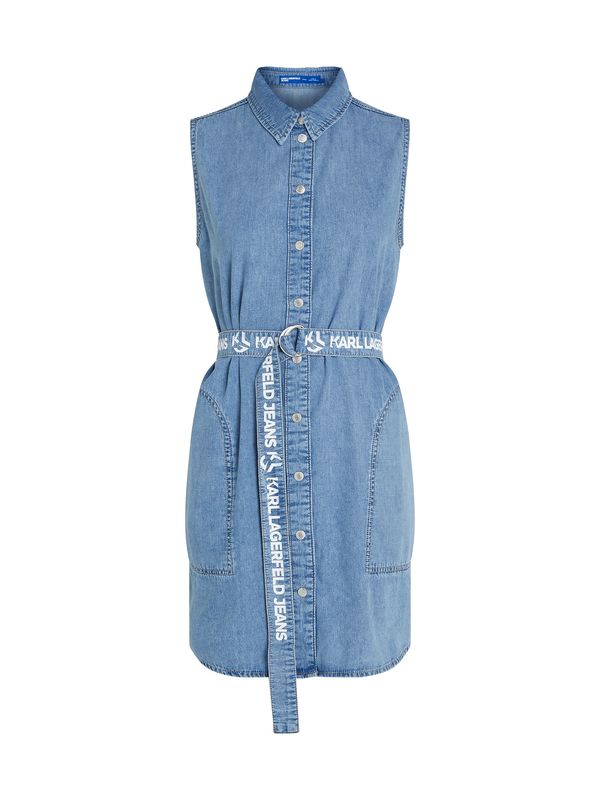 KARL LAGERFELD JEANS KARL LAGERFELD JEANS Рокля тип риза  син деним
