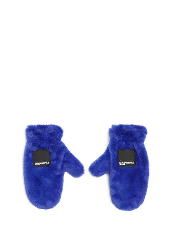 KARL LAGERFELD JEANS KARL LAGERFELD JEANS Ръкавици без пръсти  синьо / черно / бяло