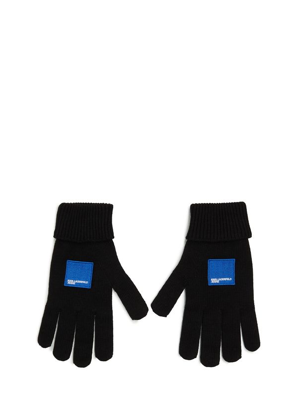 KARL LAGERFELD JEANS KARL LAGERFELD JEANS Ръкавици с пръсти  синьо / черно / бяло