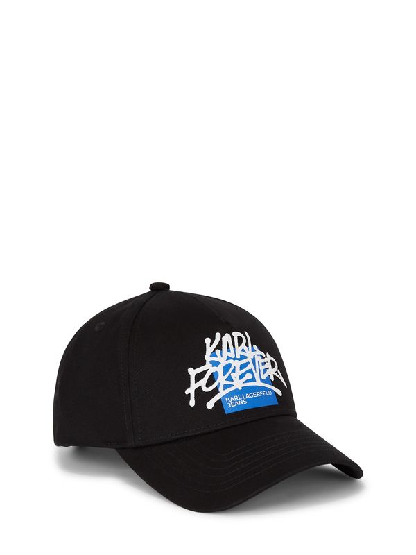 KARL LAGERFELD JEANS KARL LAGERFELD JEANS Шапка с козирка 'X Crapule2000'  синьо / черно / бяло