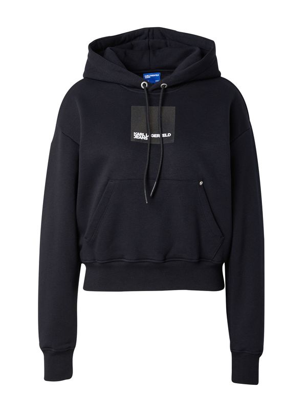 KARL LAGERFELD JEANS KARL LAGERFELD JEANS Суичър  антрацитно черно / черно / бяло