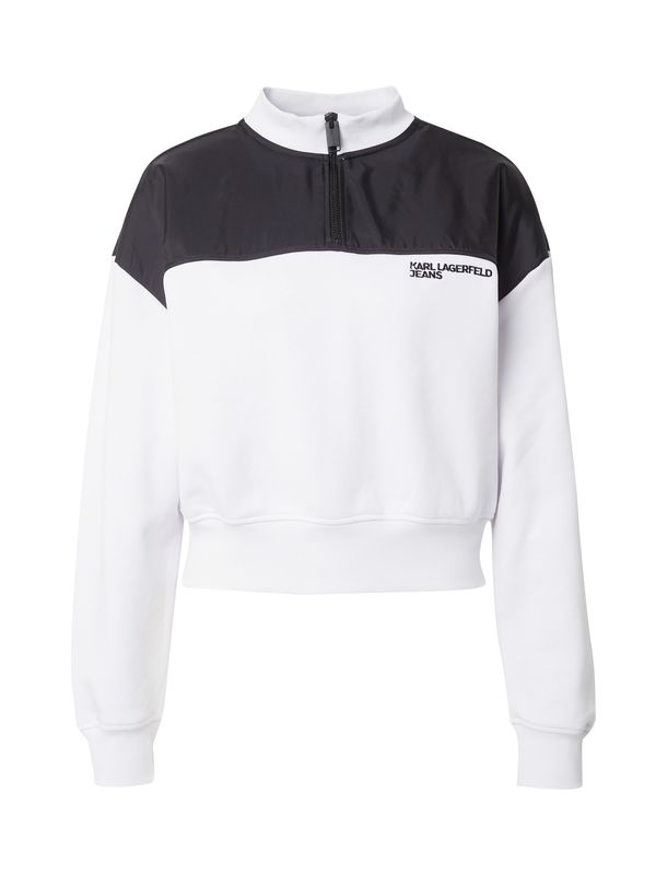 KARL LAGERFELD JEANS KARL LAGERFELD JEANS Суичър  черно / бяло