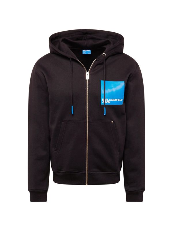 KARL LAGERFELD JEANS KARL LAGERFELD JEANS Суичъри с качулка  синьо / черно / бяло