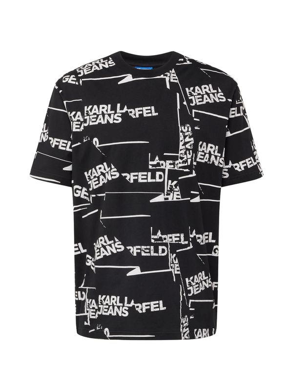 KARL LAGERFELD JEANS KARL LAGERFELD JEANS Тениска  черно / бяло