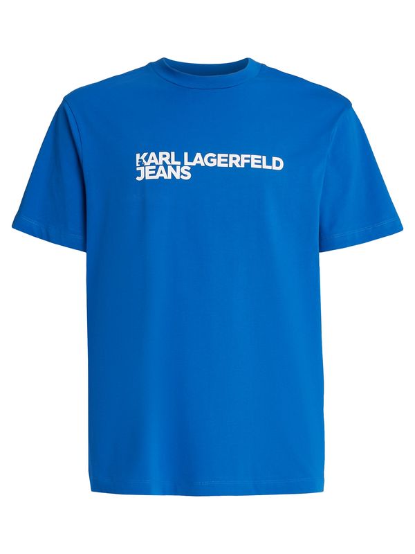 KARL LAGERFELD JEANS KARL LAGERFELD JEANS Тениска  кралско синьо / бяло