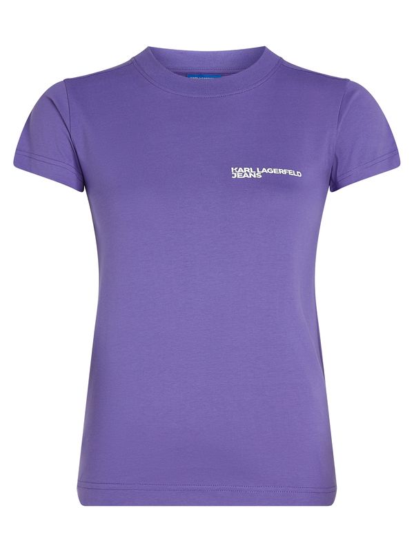 KARL LAGERFELD JEANS KARL LAGERFELD JEANS Тениска  лилав / бяло