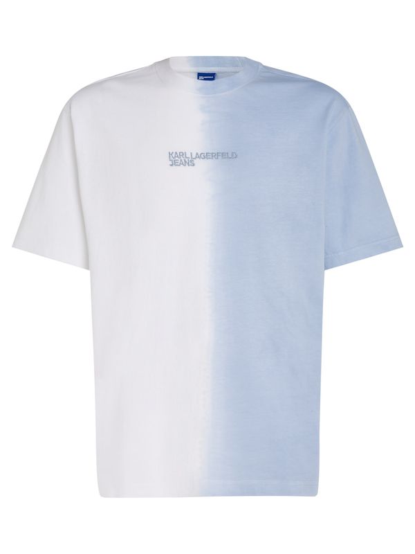 KARL LAGERFELD JEANS KARL LAGERFELD JEANS Тениска  пастелно синьо / бяло