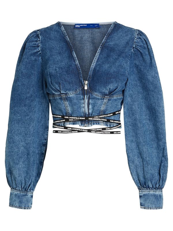 KARL LAGERFELD JEANS KARL LAGERFELD JEANS Тениска  син деним