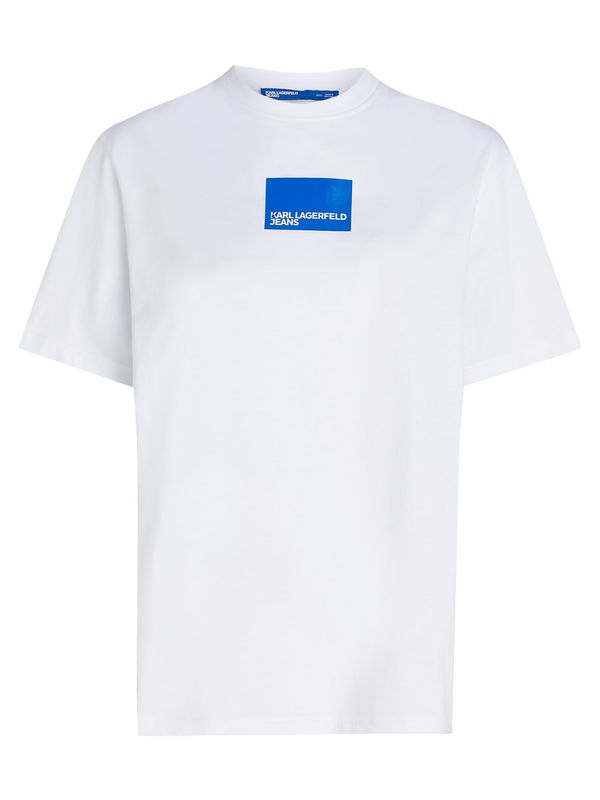 KARL LAGERFELD JEANS KARL LAGERFELD JEANS Тениска  синьо / бяло