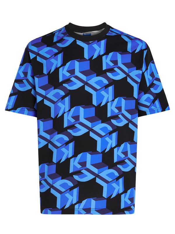 KARL LAGERFELD JEANS KARL LAGERFELD JEANS Тениска  синьо / лазурно синьо / черно