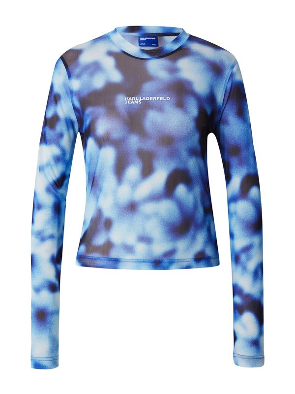 KARL LAGERFELD JEANS KARL LAGERFELD JEANS Тениска  синьо / морскосиньо / бяло
