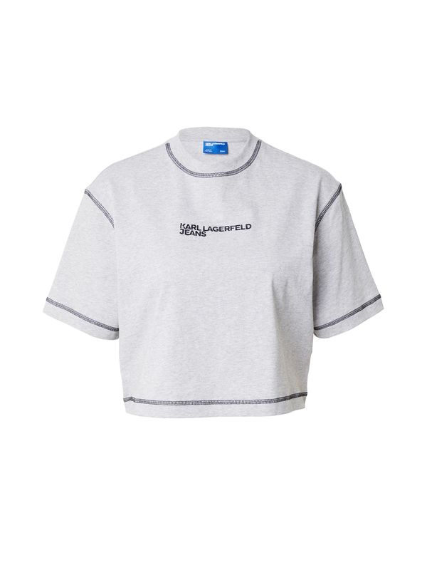 KARL LAGERFELD JEANS KARL LAGERFELD JEANS Тениска  сив меланж / черно